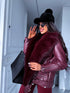 Bordeaux jacket with bordeaux fur "LUX FUR" FL47